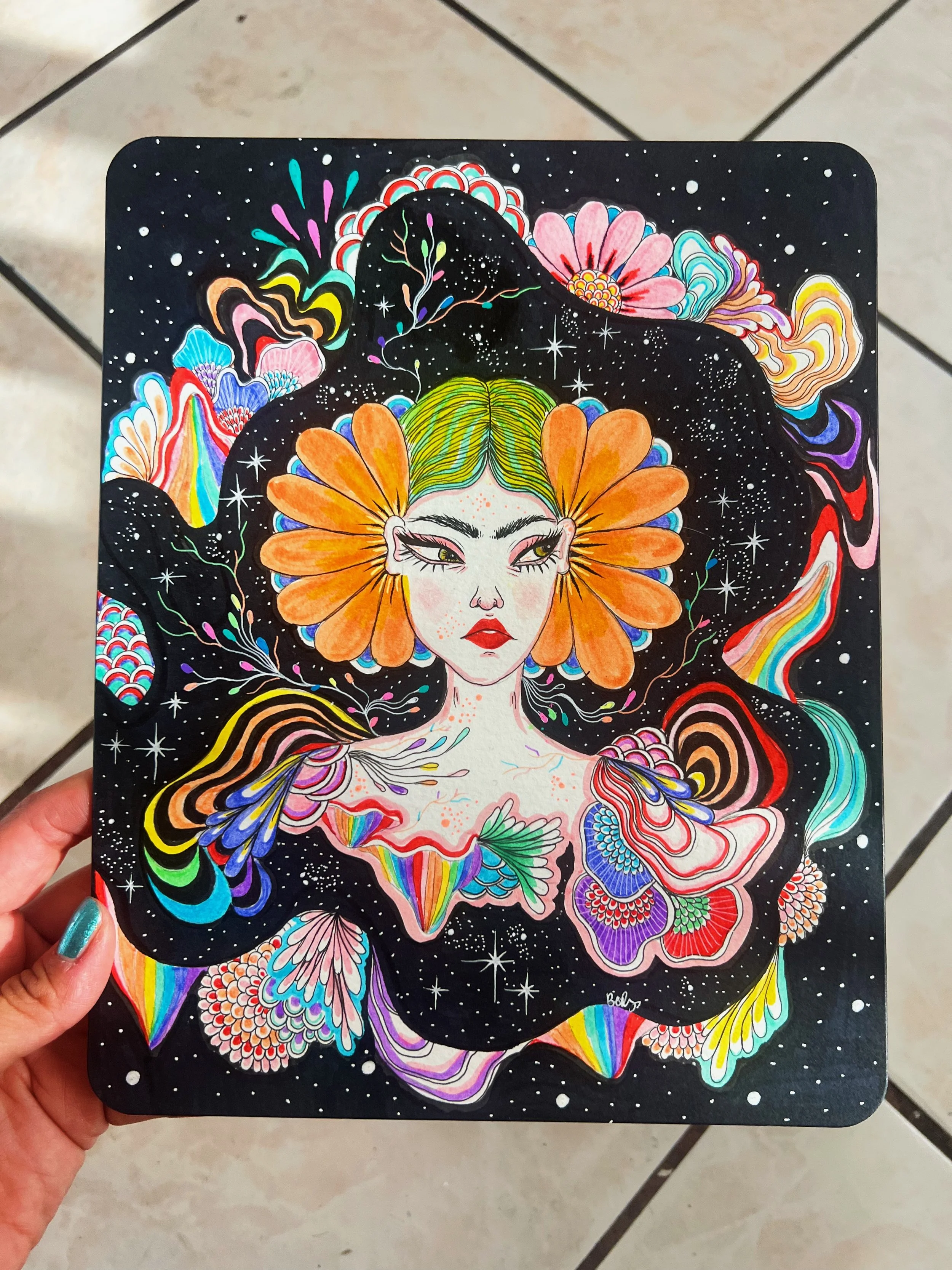 Beverly Wasile（ビバリー・ワジル）　ウォールデコ Wannabe Free 2021; Original Art — Beverly Salas